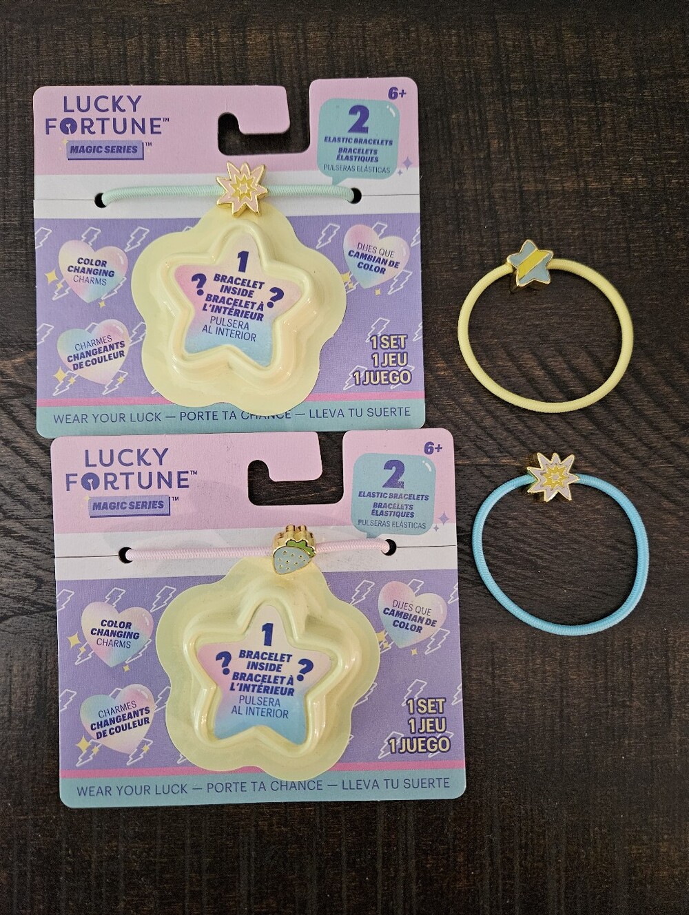 Lucky Fortune Magic Series Elastic Bracelets - Yellow & Light Blue